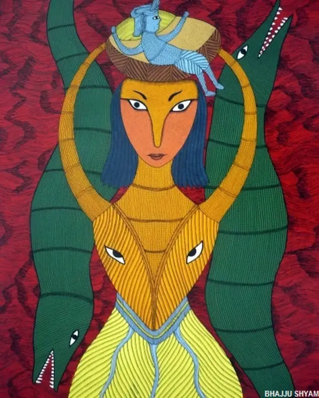 गोंड कलाकार भज्जू श्याम की पेंटिंग