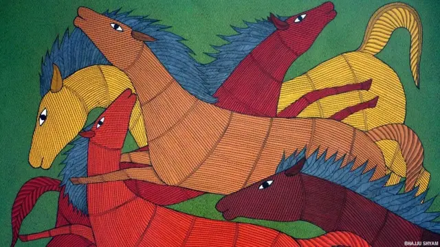 गोंड कलाकार भज्जू श्याम की पेंटिंग