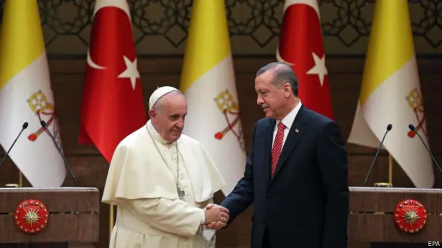 Папа и президент Турции