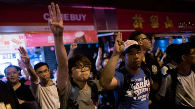 香港旺角示威者