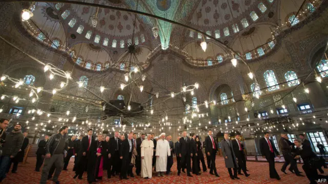 Папа Франциск в Голубой мечети