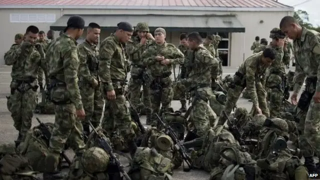 Soldados colombianos en Chocó