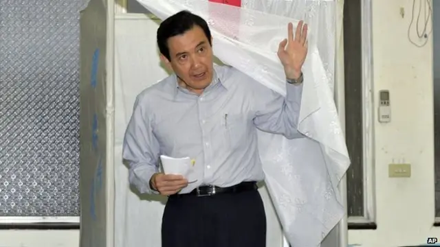 马英九在台北投票（29/11/2014）
