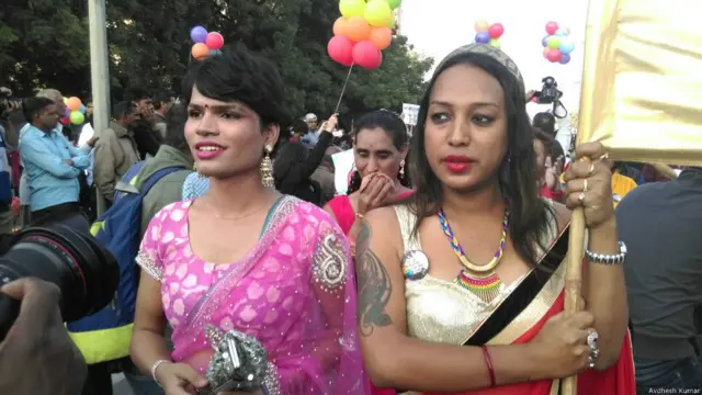 दिल्ली में समलैंगिक अधिकारों के लिए प्रदर्शन.