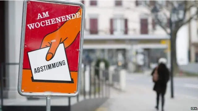 瑞士人就是否将把移民限额降低到0.2%进行公投。