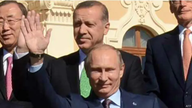 اردوغان وبوتين في قمة العشرين التي عقدت في مدينة سان بطرسبرغ الروسية العام الماضي