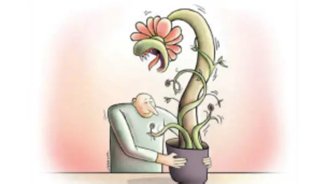 کارتون محید ادیبی، جهان صنعت