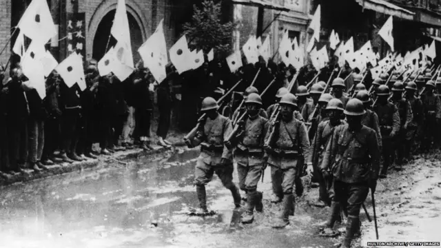 日军开入河北保定（11/1937）