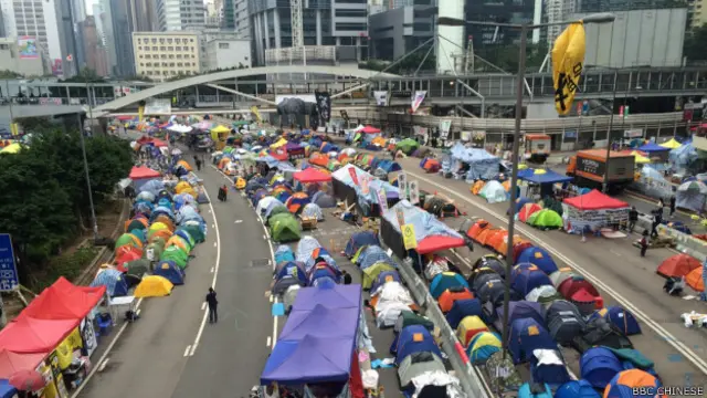 香港佔領行動持續已經66天