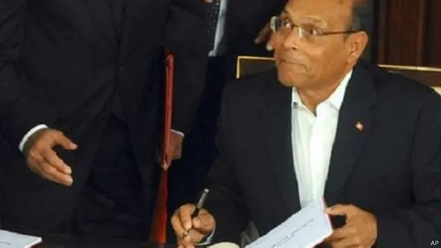 الرئيس الحالي المرزوقي هو سياسي يساري ومعارض سابق لنظام بن علي المخلوع