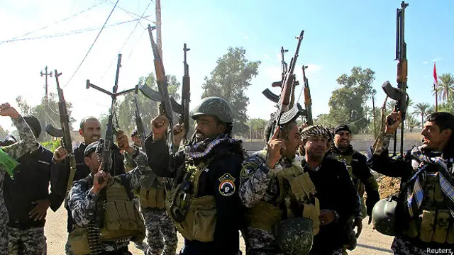 伊拉克士兵与战士在迪亚拉省