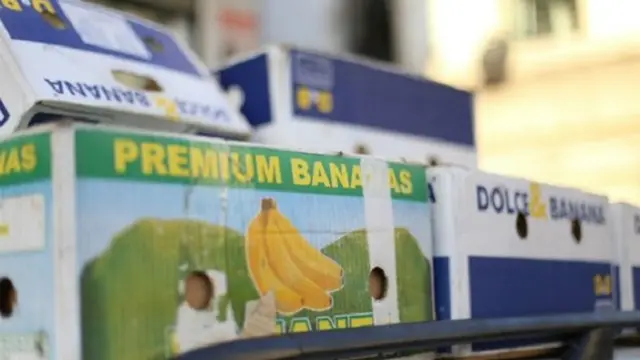 علب من الموز المهرب من الجزائر