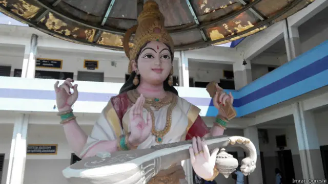 मत्तूरु गाँव, सरस्वती देवी की मूर्ति