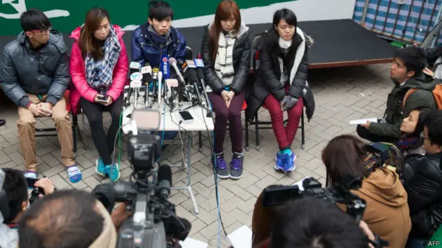 目前已有五名學民思潮成員參加絕食（04/12/2014）