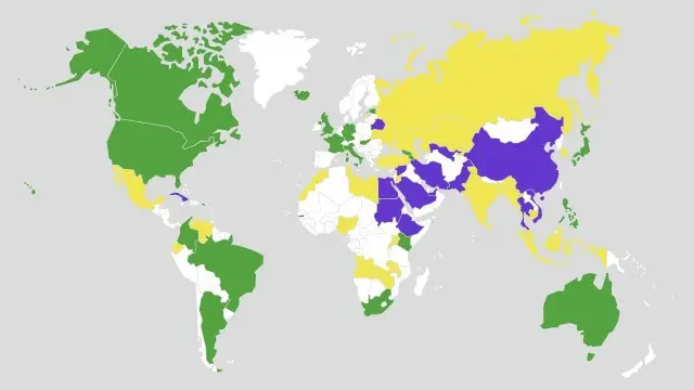 Bản đồ thế giới của Freedom House năm 2014 đặt các 'vùng tối' về tự do báo chí