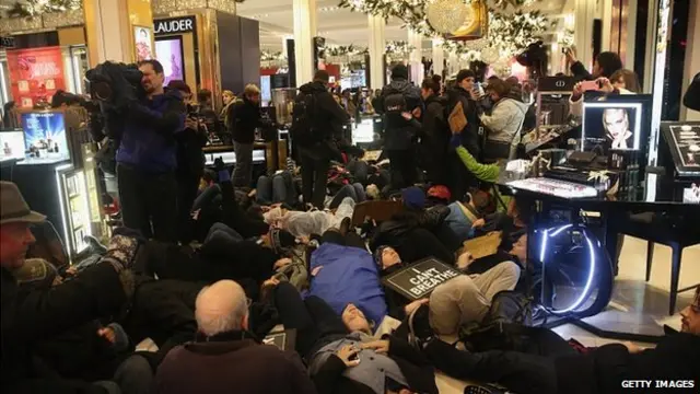 Protesta en Macy´s en Nueva York