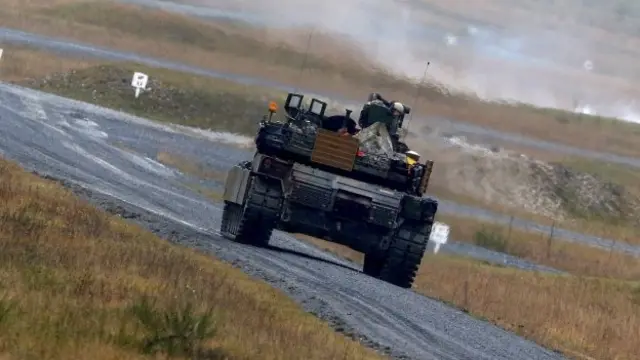 美軍的艾布拉姆斯(Abrams)主戰坦克重返歐洲。