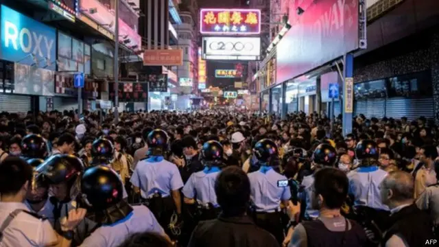 Para pelajar dan mahasiswa menjadi motor demonstrasi di Hong Kong.