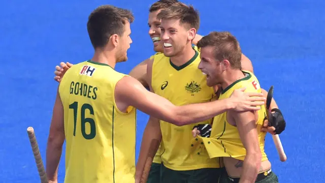 میچ کے اکیسویں منٹ میں آسٹریلیا کو بیلجیئم پر تین گولوں کی برتری حاصل تھی