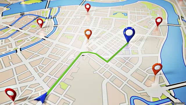 Карта с маршрутами