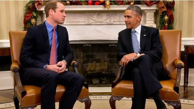 英国威廉王子和奥巴马总统