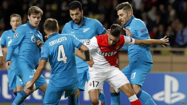 Футболисты "Зенита" и "Монако"