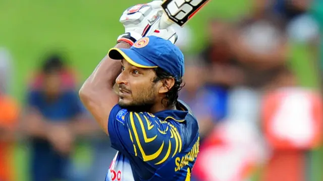 کمارا سنگاکارا نے اس میچ میں جارحانہ انداز اپنایا ہے