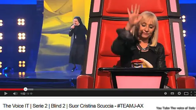 La hermana Cristina Scuccia, ganadora de la versión italiana de The Voice. 