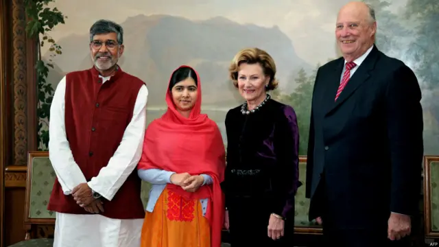 نوبیل انعام کی تقریب میں ناروے کے بادشاہ اور ملکہ بھی شریک ہوئیں۔