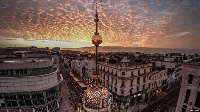 Закат над Брайтоном, Англия.