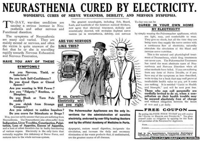 Publicidad para producto que promete tratar la neurastenia