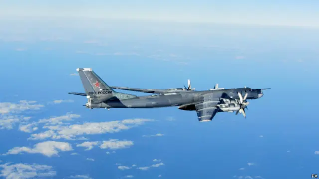 Ту-95 приближается к Британии