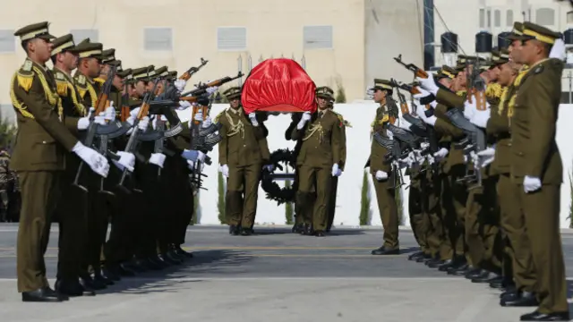 Ebu Ayn için Ramallah'ta tam teşekküllü askeri tören yapıldı