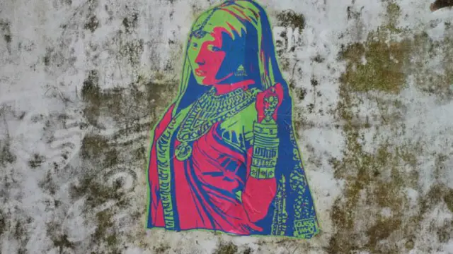 سٹریٹ آرٹ میں معروف کردار کا پیش کیا جانا نئی بات نہیں