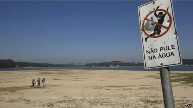 برازیل میں ساؤ پاؤلو میں خشک سالی کا منظر