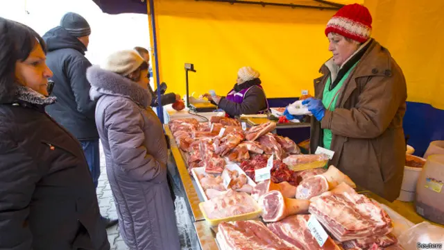 Свинина на рынке в Минске