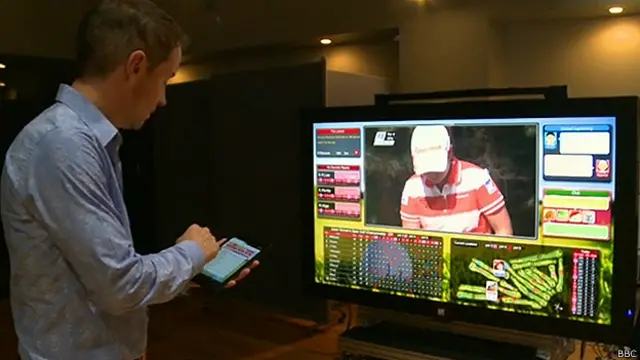 Tela de transmissão híbrida da NHK | Foto: BBC