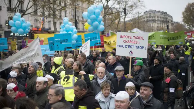 Демонстрация предпринимателей во Франции