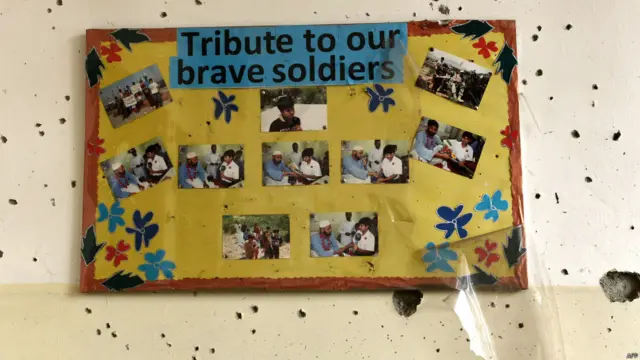 سکول کی دیواروں پر جگہ جگہ گولیوں کے نشانات پائے جاتے ہیں۔آپریشن میں ایک دہشت گرد کو آڈیٹوریم کے خارجی راستے پر مارا گیا جبکہ باقی چھ دہشت گردوں کو سکول کے انتظامی بلاک میں ہلاک کیا گیا۔