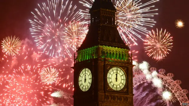 Fuegos artificiales en Londres