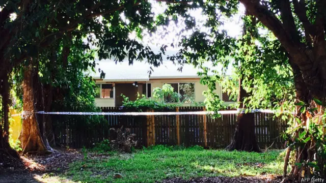 Rumah di Jalan Murray, kawasan Manoora, Kota Cairns, yang menjadi lokasi pembunuhan terhadap delapan bocah.