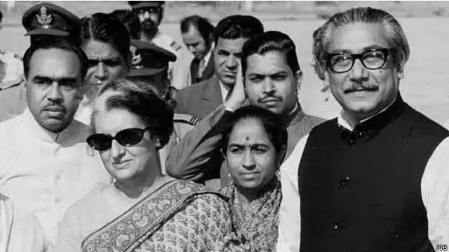 शेख मुजीबुर रहमान, बांग्लादेश, इंदिरा गांधी, भारत
