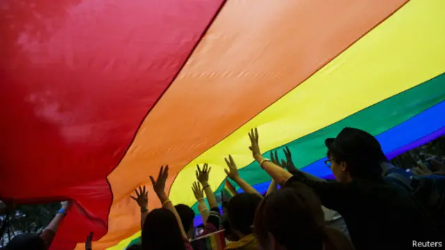 圖為2014年10月在香港舉行的LGBT遊行活動