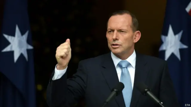 رئيس الوزراء الأسترالي توني أبوت.