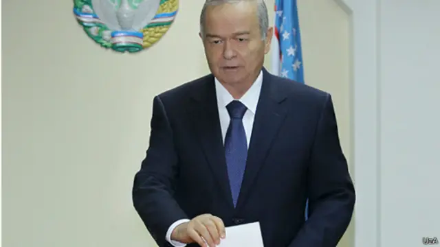 Президент Каримов Тошкентдаги сайлов участкасида овоз берган