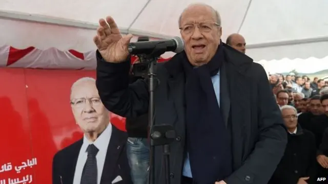 ندا تیونس پارٹی کے رہنما مسٹر ایسبسی کی کامیابی کے بارے میں زیادہ امید ظاہر کی جا رہی ہے