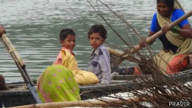 मछुआरों के बच्चे, महिला, बिहार