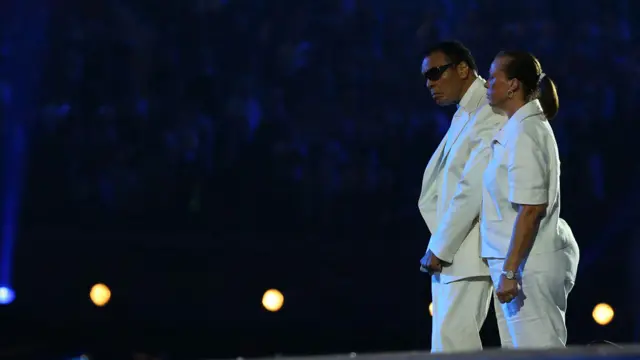 Mohamed Alí y su esposa. Juegos Olímpicos de Londres, 2012. Foto: Getty