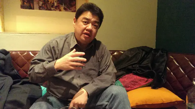 吾爾開希接受BBC中文網採訪(BBC中文網圖片)