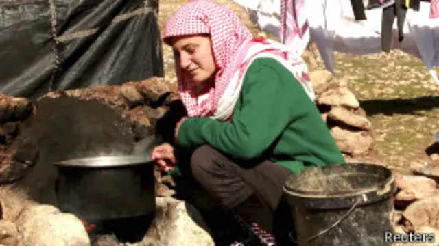 यज़ीदी समुदाय का एक राहत शिविर